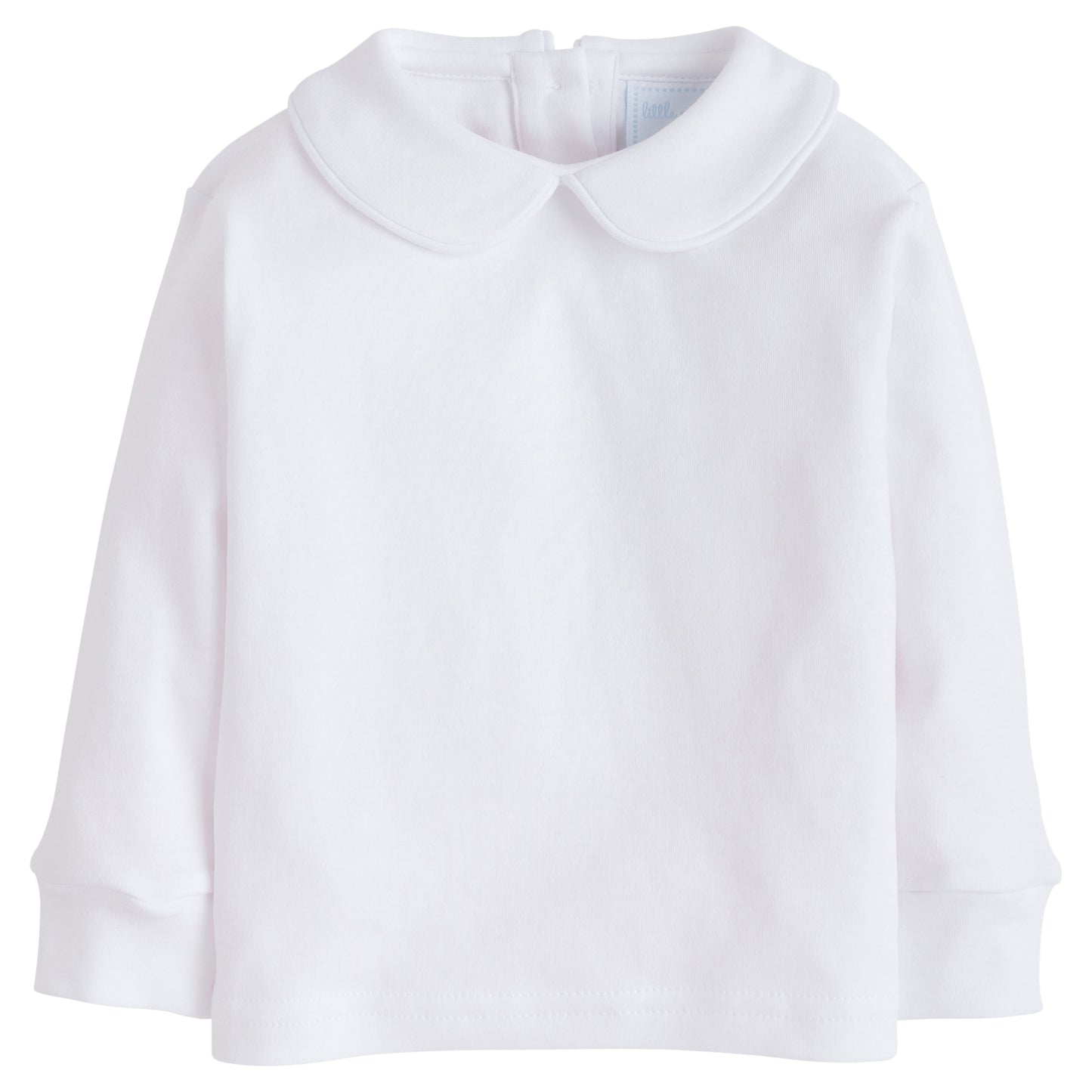 Little English Piped Peter Pan Shirt - White
