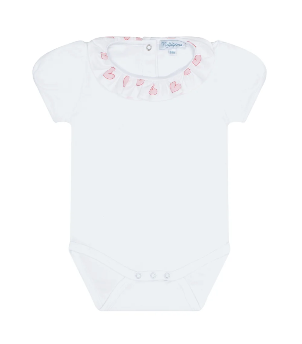 Nellapima Heart Print Onesie Set-Pink