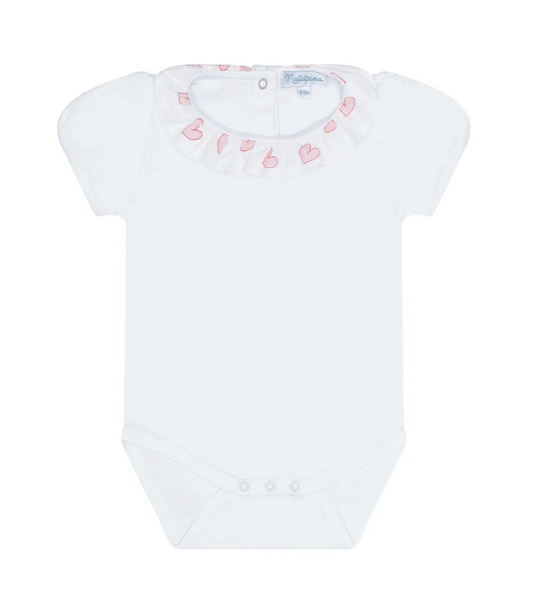 Nellapima Heart Print Onesie Set-Pink