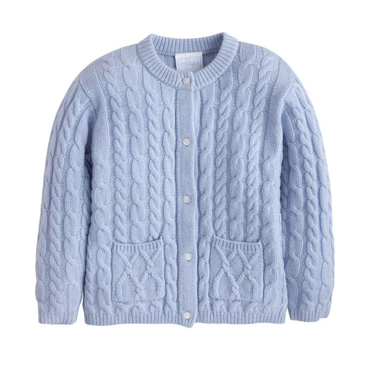 Little English Classic Cashmere Cardigan - Light Blue