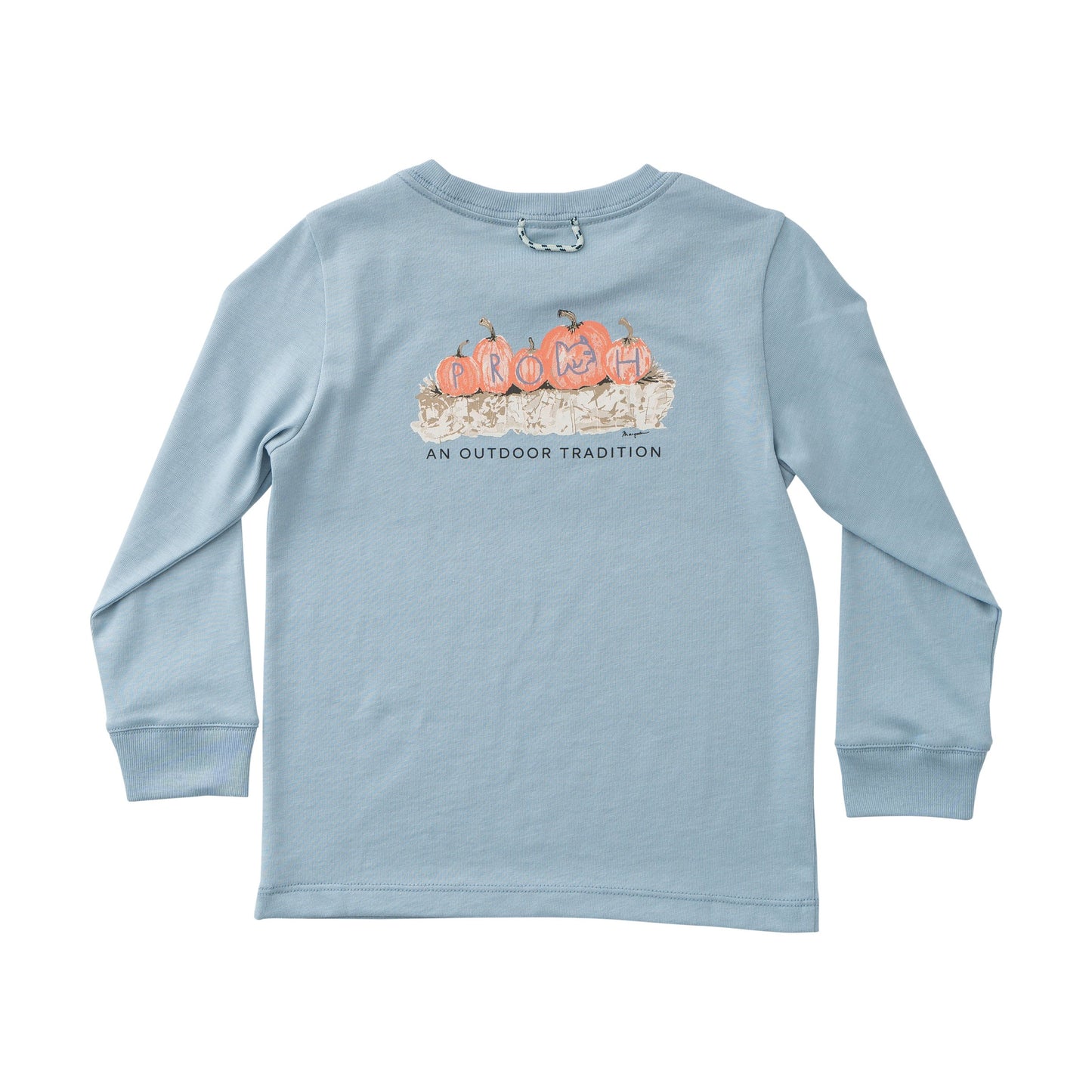 Prodoh Long Sleeve Cotton T-Shirt- Ashley Blue