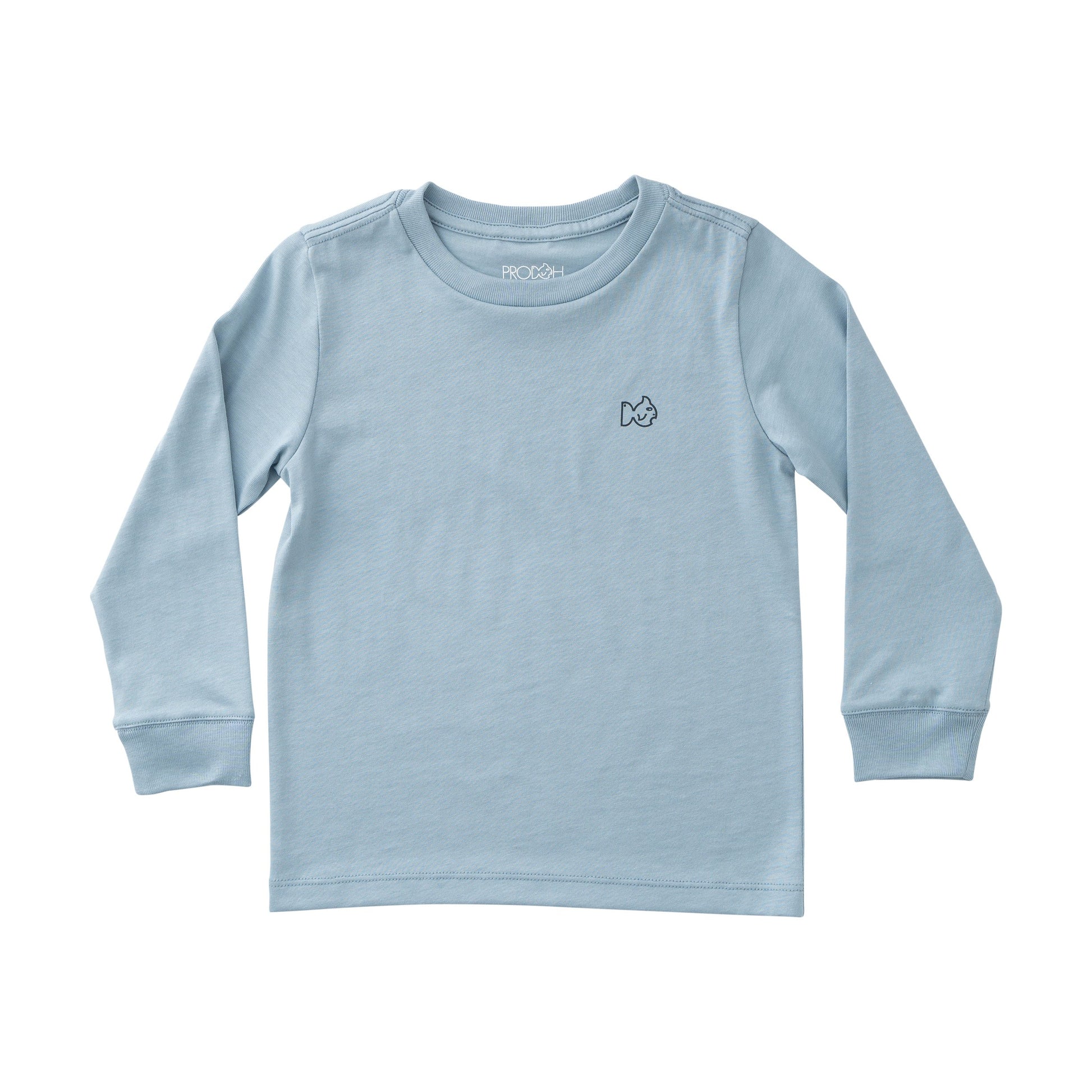 Prodoh Long Sleeve Cotton T-Shirt- Ashley Blue