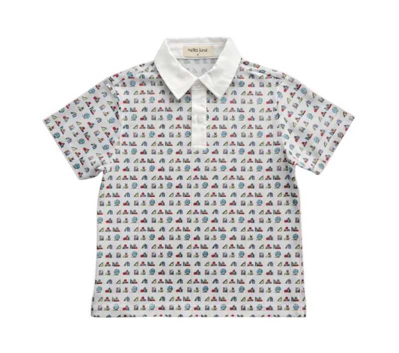 Nella June Back To School Performance Polo – Jojo Mommy