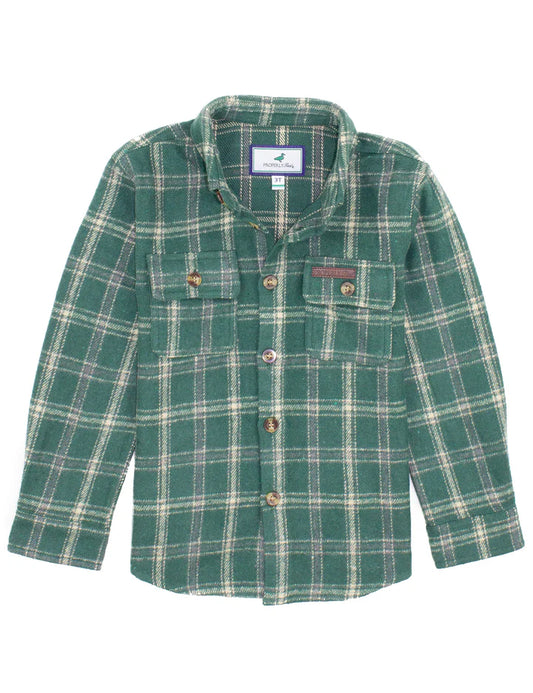 Properly Tied Boys Ranch Flannel - Pine