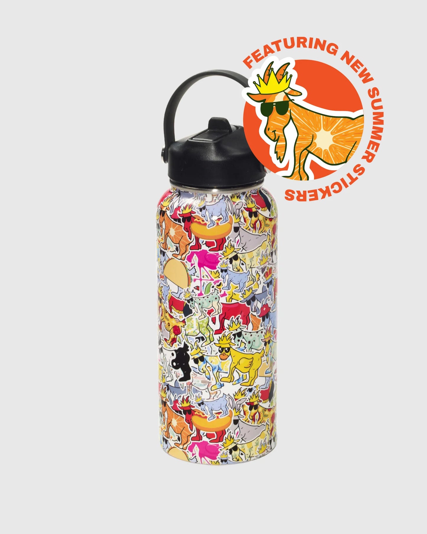 GOAT USA Summer Sticker Wrap Water Bottle