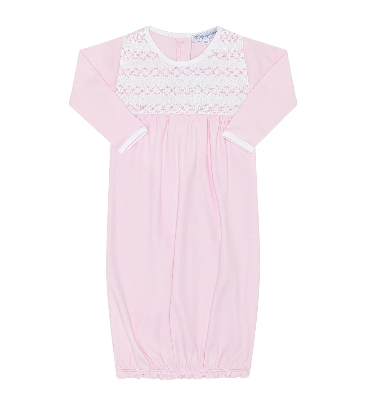 Nellapima Signature Smocked Girls Gown- Pink