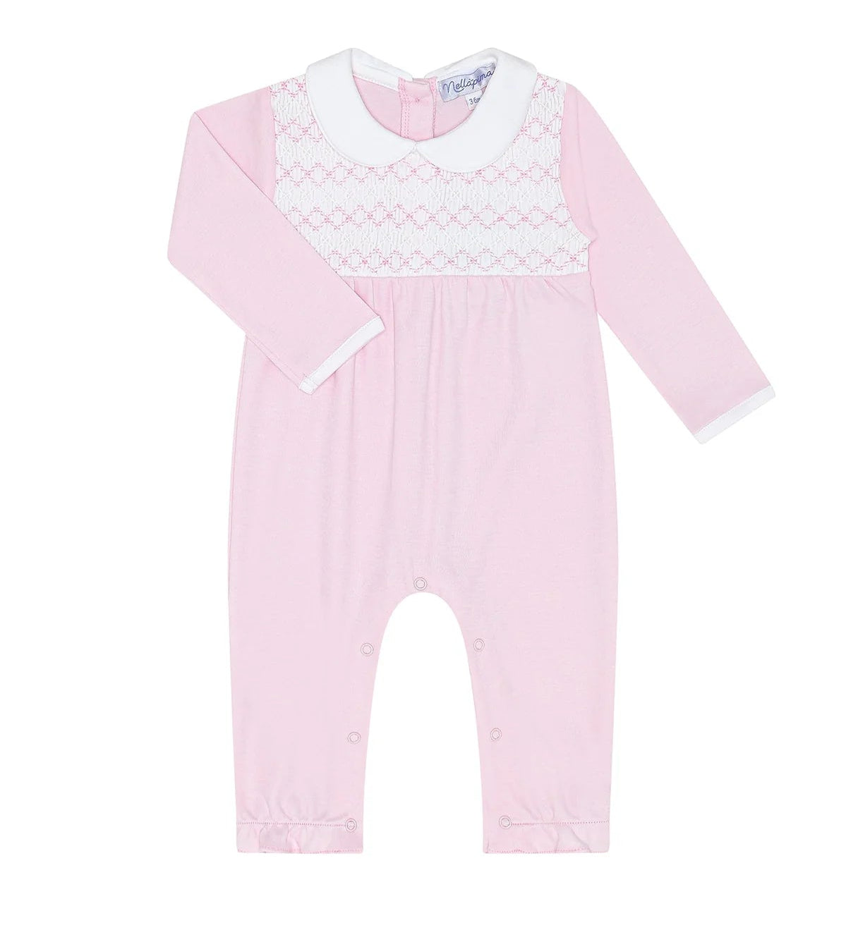 Nellapima Signature Smocked Girls Playsuit- Pink