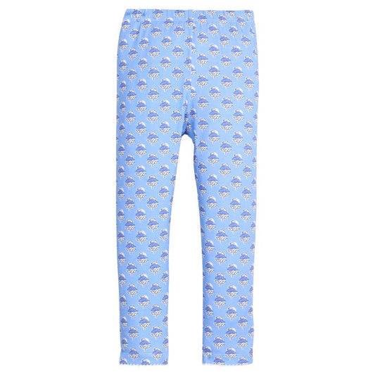 BISBY Leggings - Cornflower Block Print