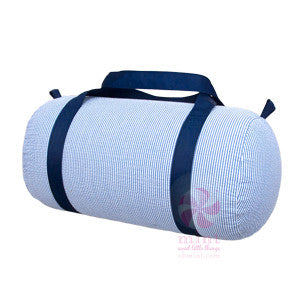 Navy seersucker duffel mint