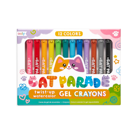 Cat Parade Gel Crayons - Set of 12