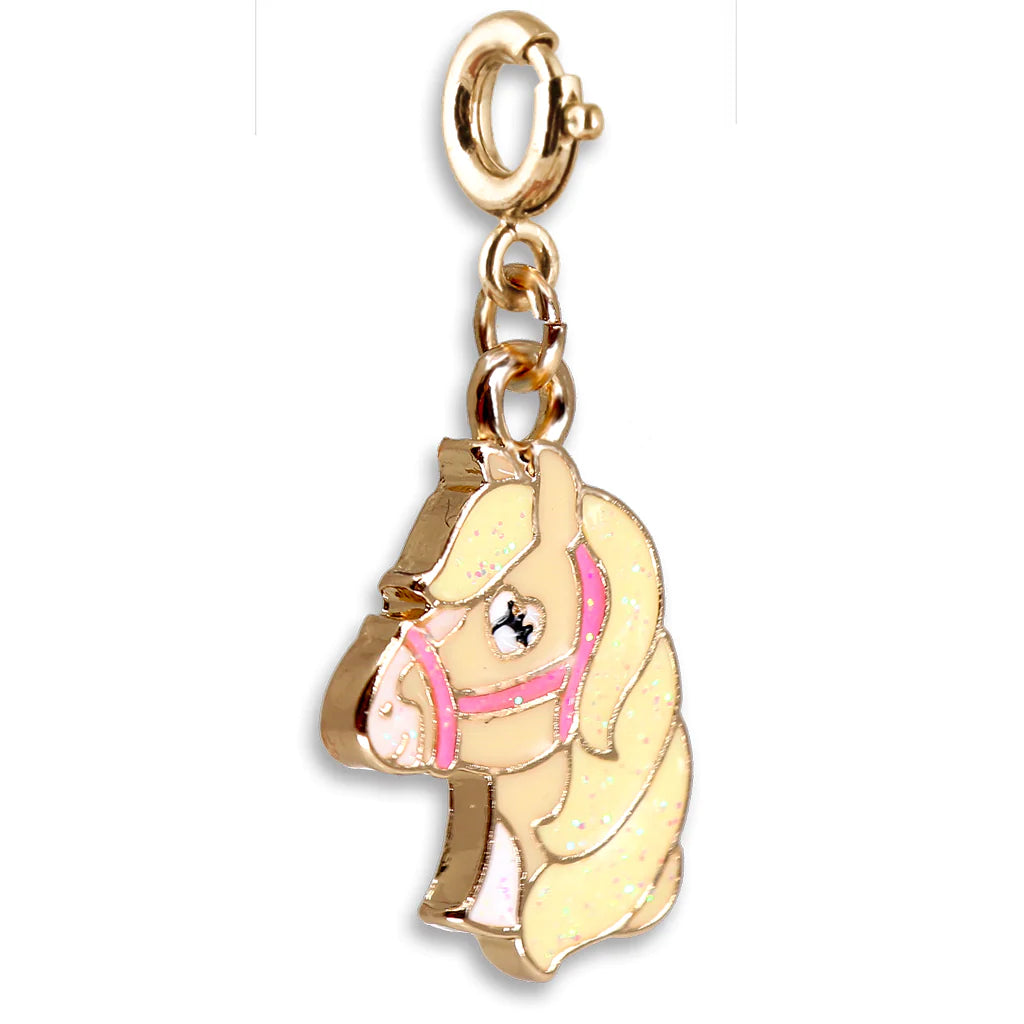 CHARM IT! Gold Glitter Horse Charm for children