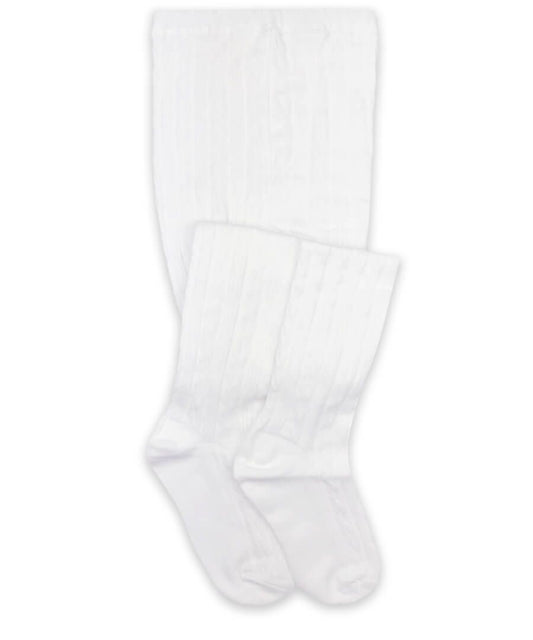 White Cable Knit Tights Jefferies Socks