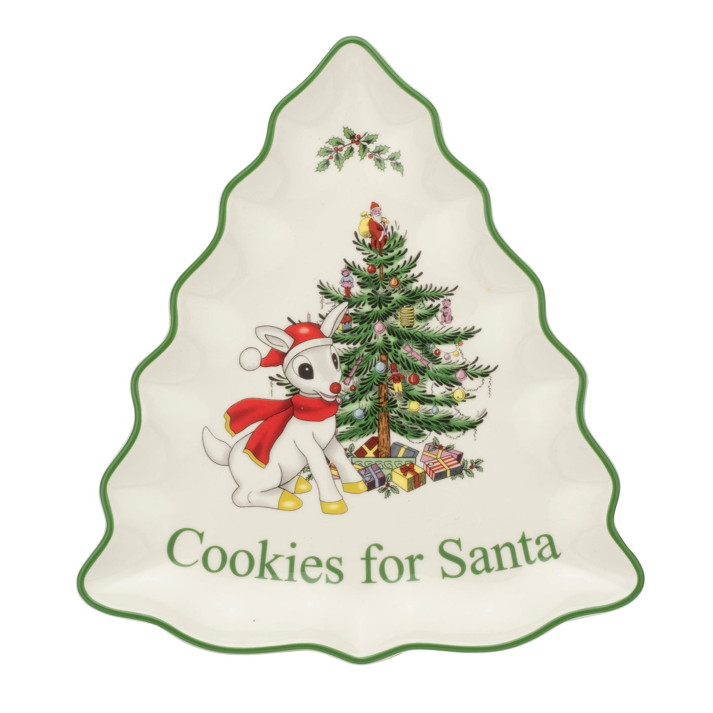 Christmas Tree Cookies for Santa Plate