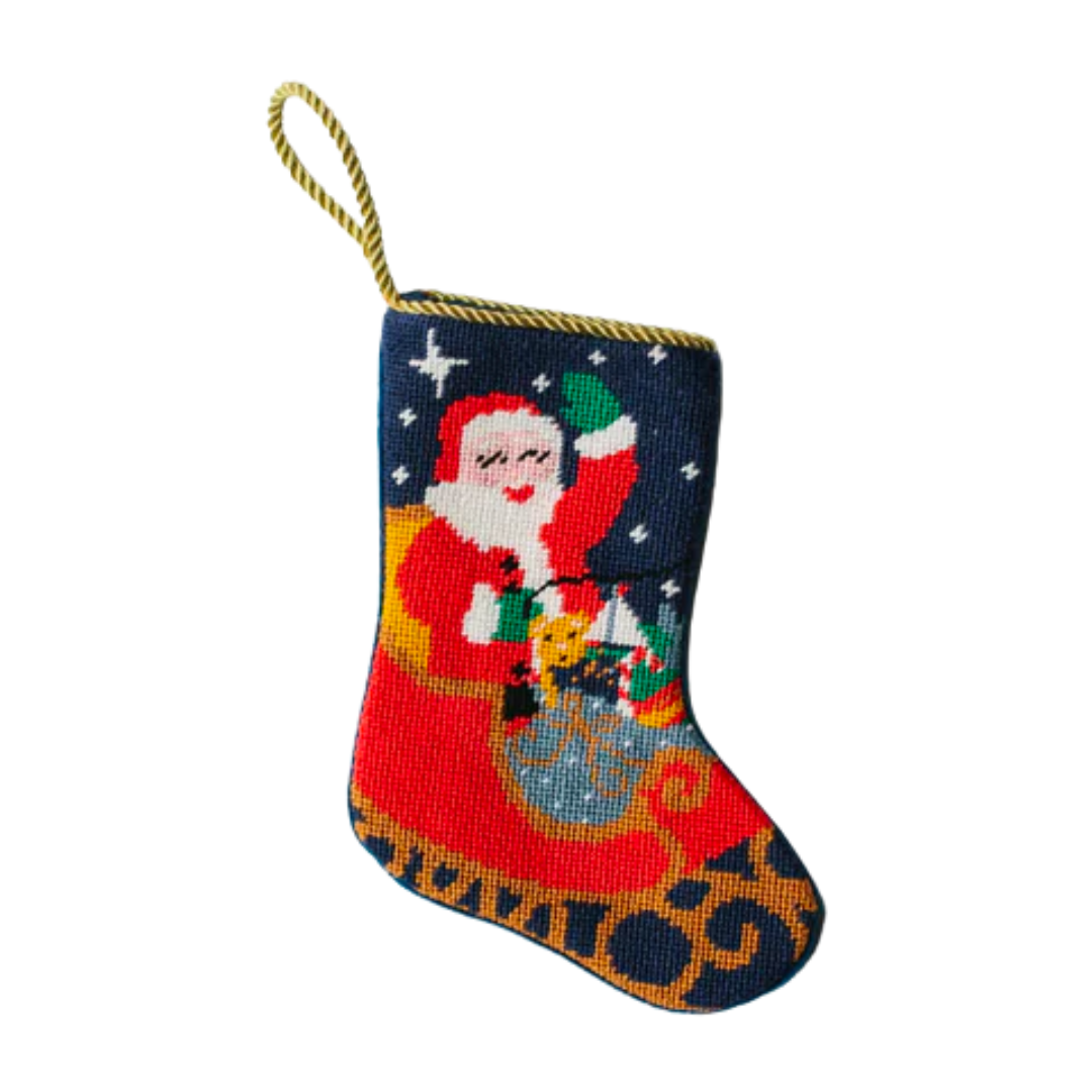 Sleigh Ride Santa Bauble Stocking