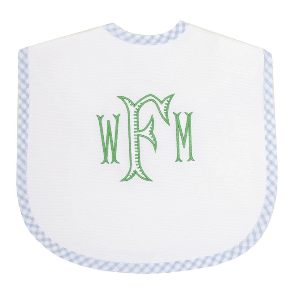 Three Marthas Large Monogram Bib