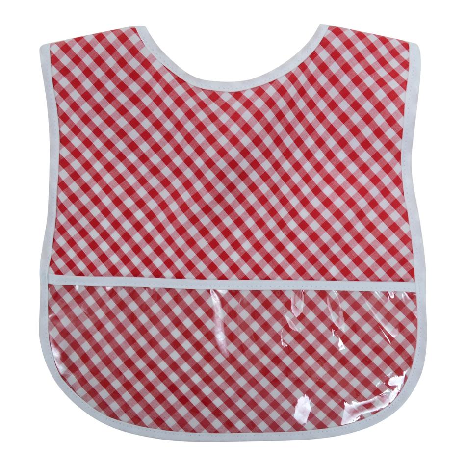 2 Marthas Red Gingham Christmas Bib