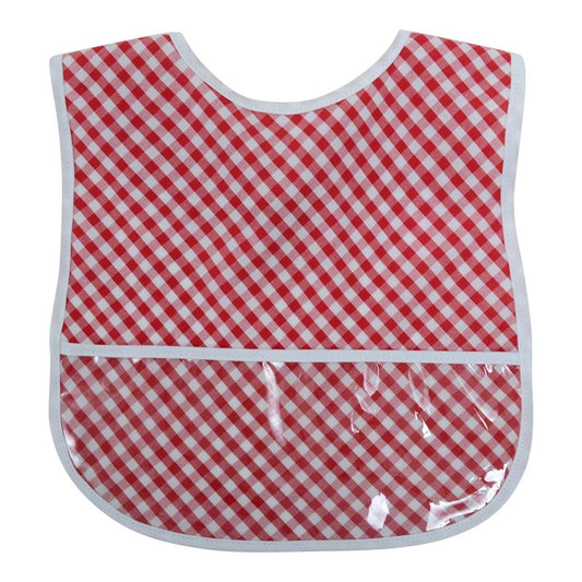 2 Marthas Red Gingham Christmas Bib