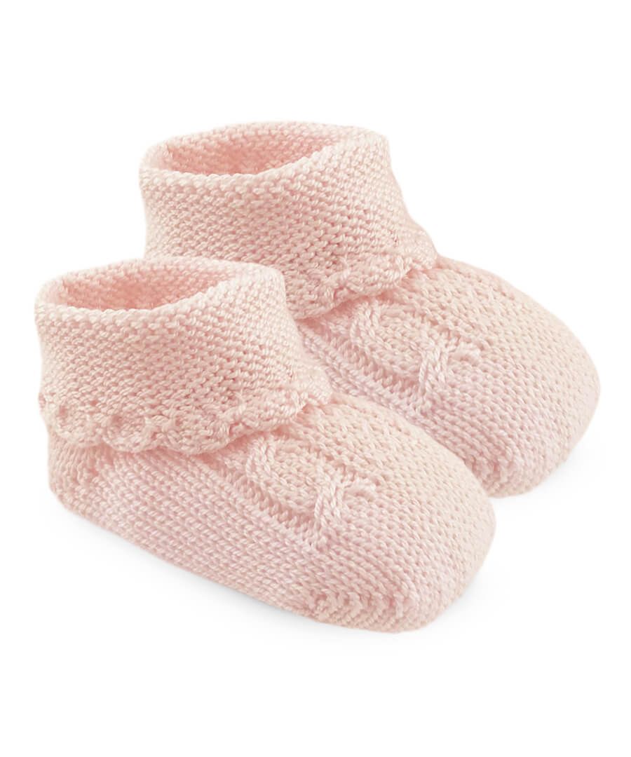 Cable Knit Baby Booties