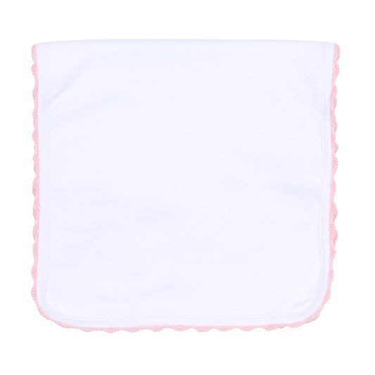Baby Joy Embroidered Burp Cloth - Pink