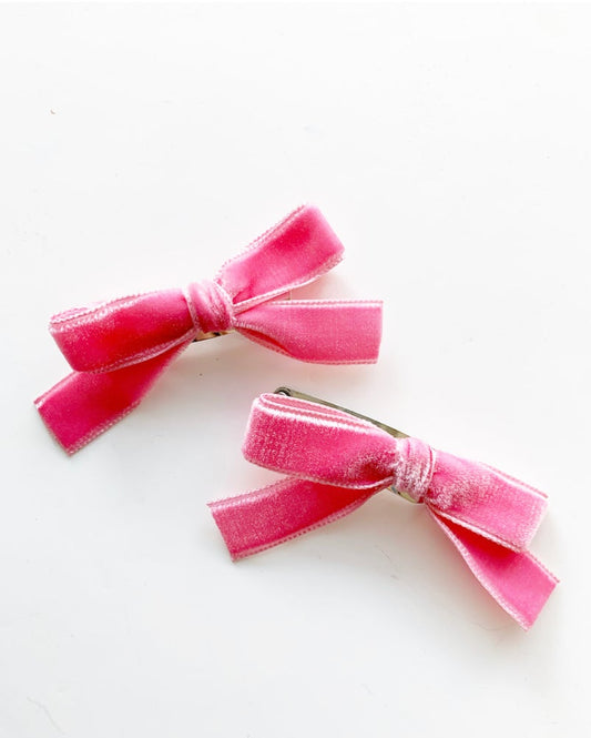 Eva's House Velvet Hair Bow Clips