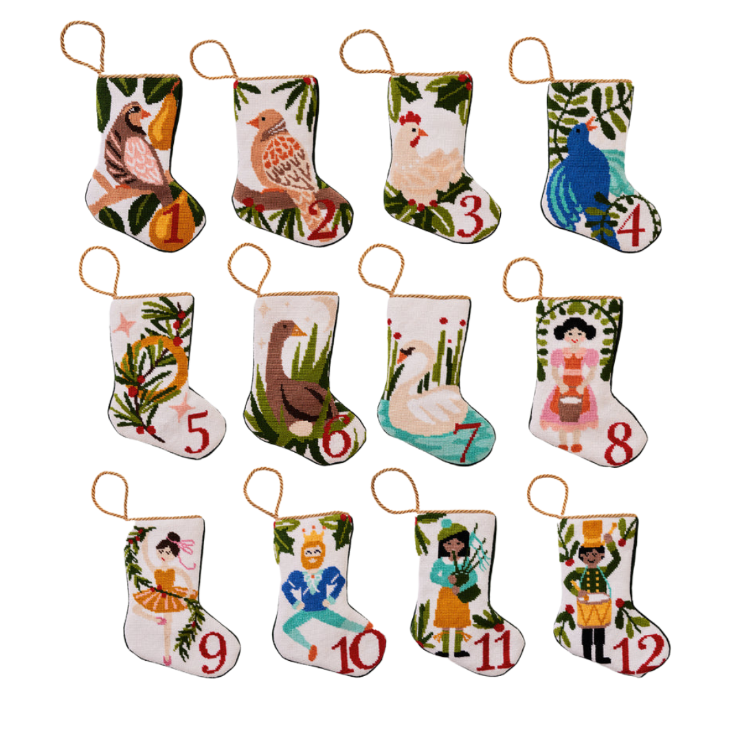 Twelve Days of Christmas Bauble Stockings Set