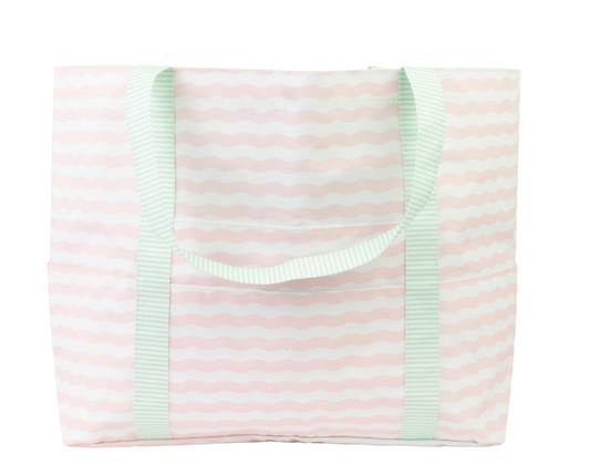 Apple Of My Isla The Summer Bag- Pink and Green