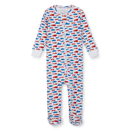 Lila and Hayes Parker Boys' Pima Cotton Zipper Pajama - Freedom Fighters
