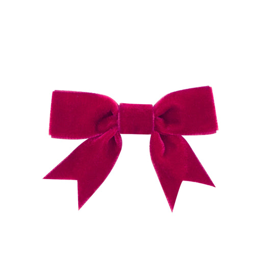 Mini Velvet Bowtie - Crimson Red