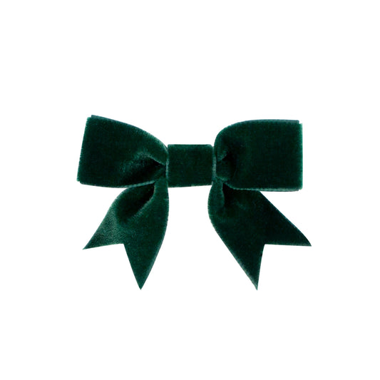 Mini Velvet Bowtie - Forest Green