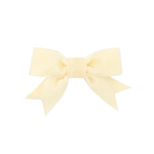 Mini Velvet Bowtie - Ivory