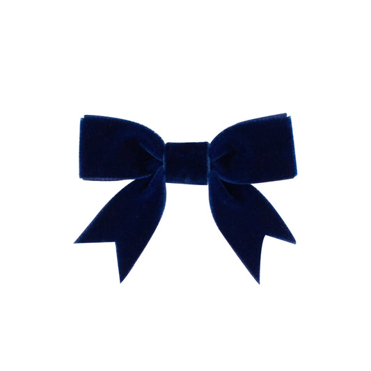 Mini Velvet Bowtie - Navy