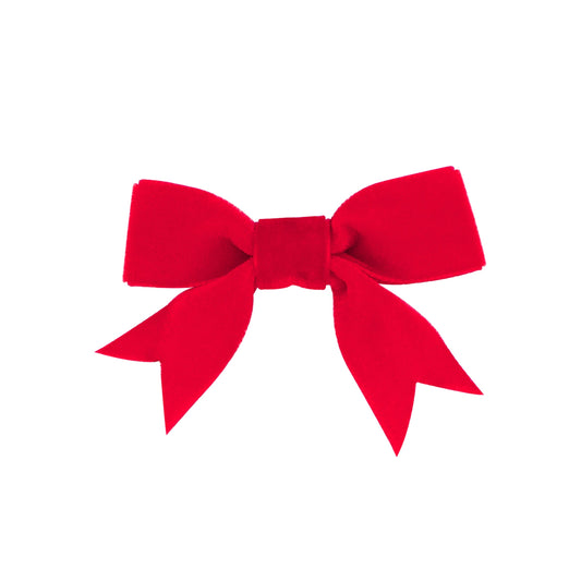 Wee Ones Mini Velvet Hair Bowtie - Red