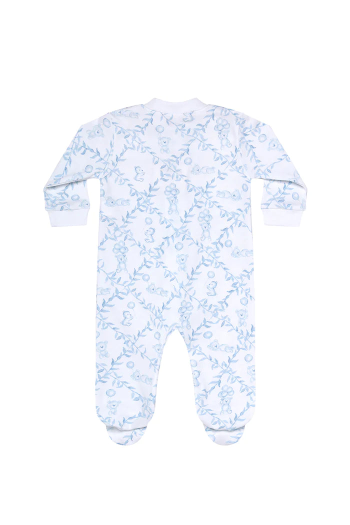 Nellapima Bears Trellace Zipper Footie - Blue