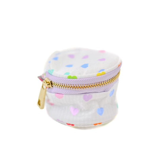 6" Tiny Hearts Mini Button Bag