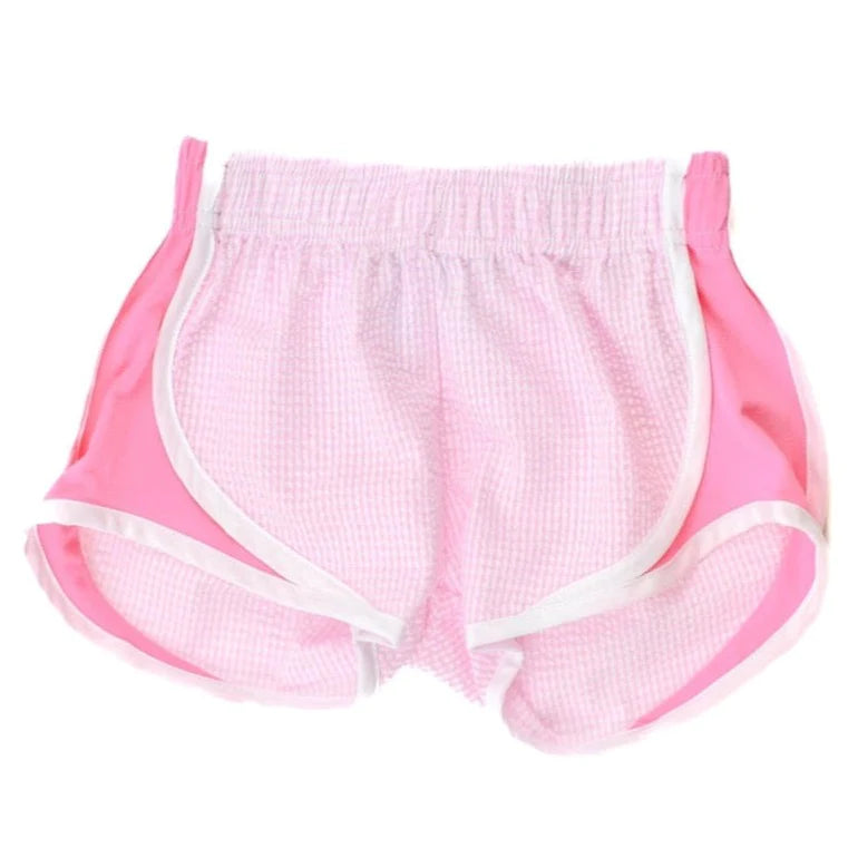 Five pairs of women's cherry pink Tuff Athletics shorts - size XL * this  lot is subject to VAT