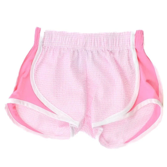 Seersucker girls athletic shorts Funtasia too color works