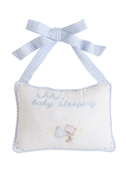 shh baby sleeping door pillow Little English