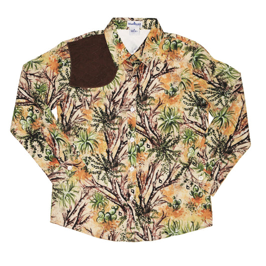 Cactus Camo & Brown Long Sleeve Shirt