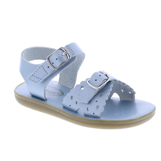 Footmates Eco-Ariel Children's Vegan Sandals - Pearl Blue Micro