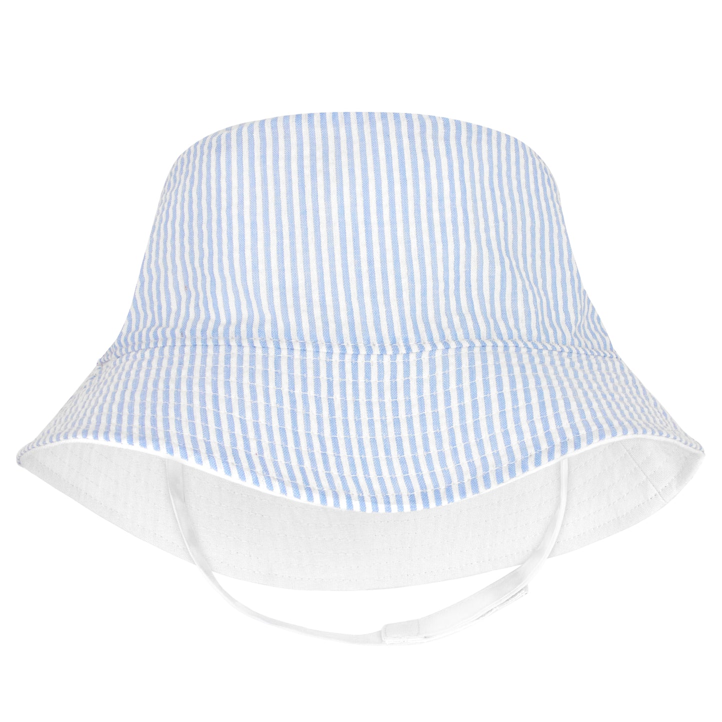 Wee Ones Seersucker Blue Kid Bucket Hat