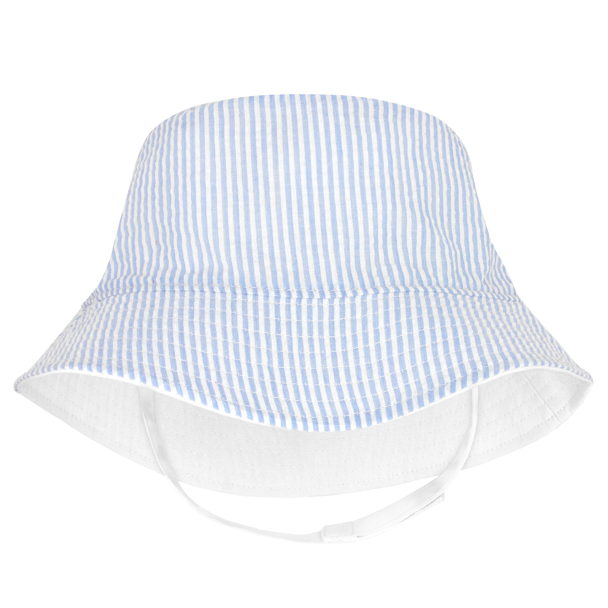 Wee Ones Seersucker Blue Kid Bucket Hat