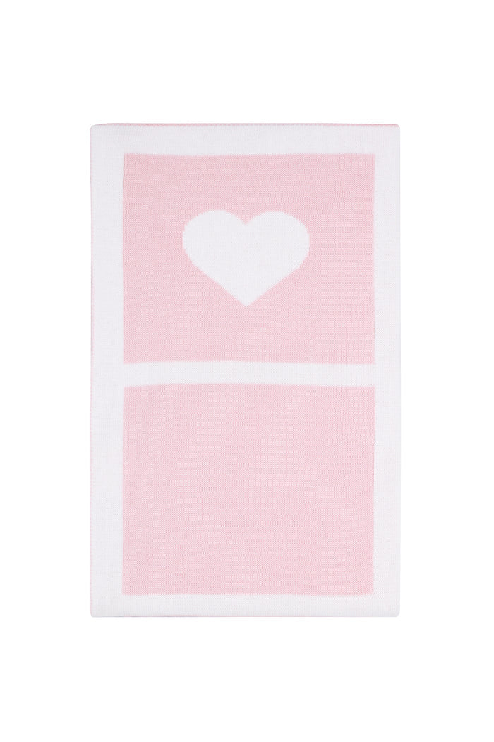 Nellapima Pink Heart Knit Baby Blanket