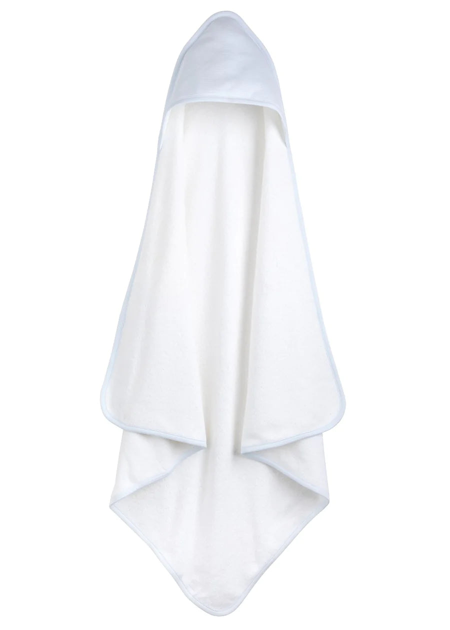 Little English Hooded Baby Towel - Blue Stripe