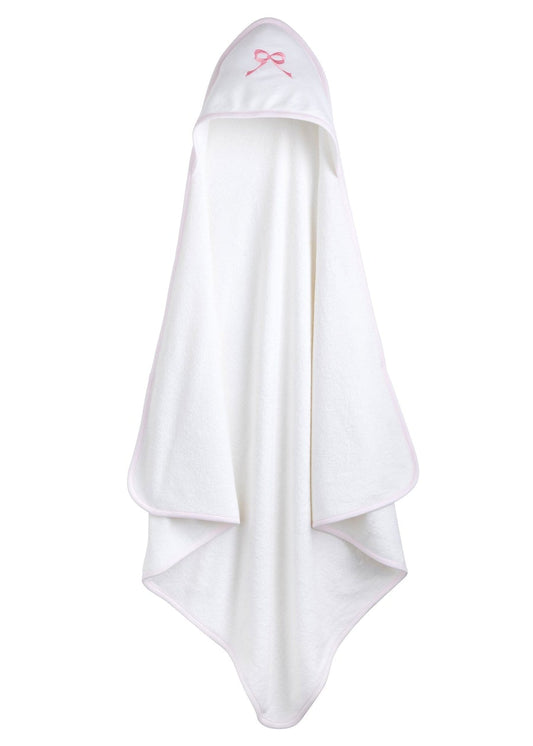 Little English Hooded Towel - Pink Bow