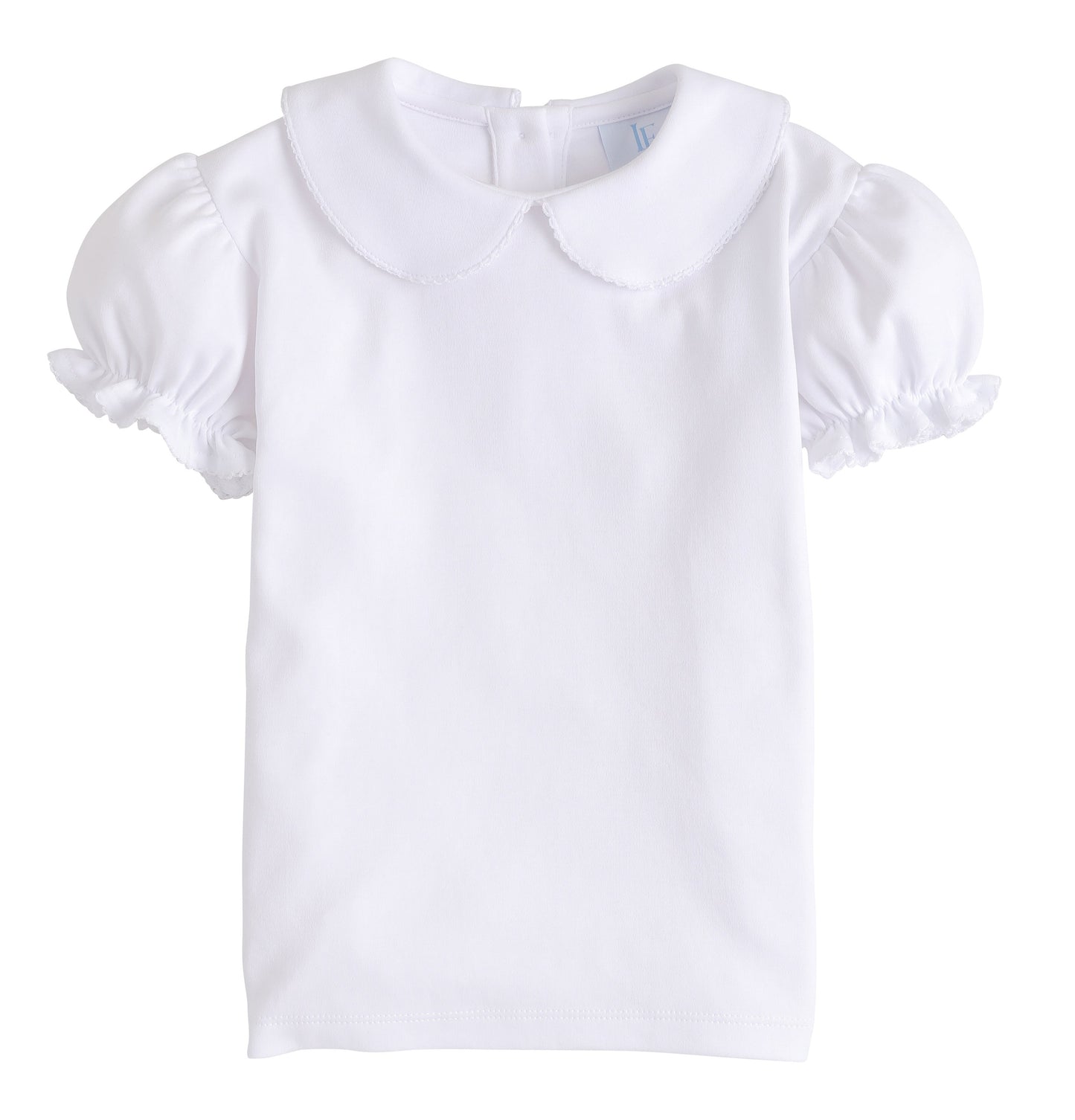 Little English Girls Peter Pan Blouse - White