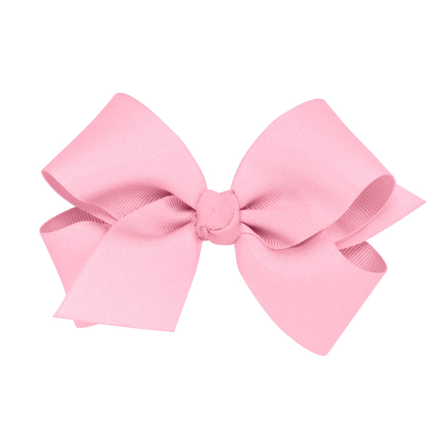 Medium Grosgrain Hair Bow with Center Knot - Pearl Pink