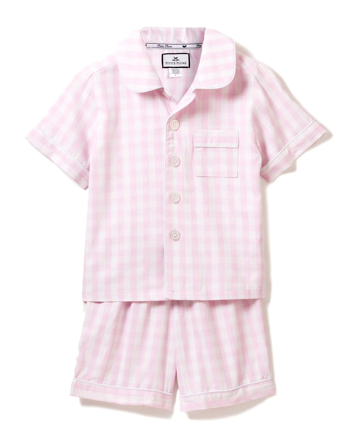 Petite Plume Children's Pink Gingham Short Set