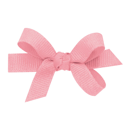 Wee Ones Sweet Baby Grosgrain Bow with Center Knot - Light Pink