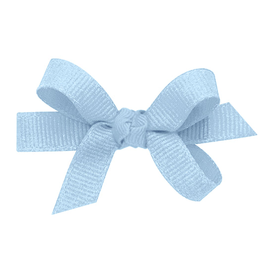 Sweet Baby Grosgrain Bow with Center Knot - Millennium Blue