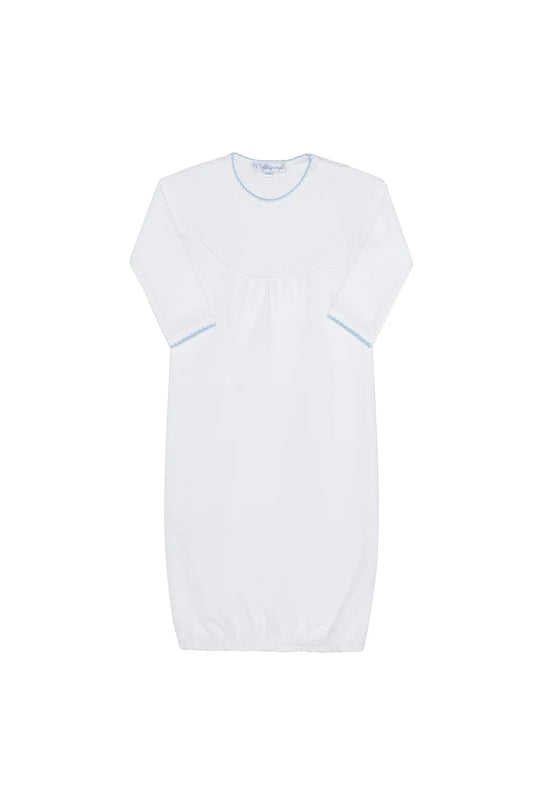 Nellapima Bubble Baby Gown - Blue Picot Trim